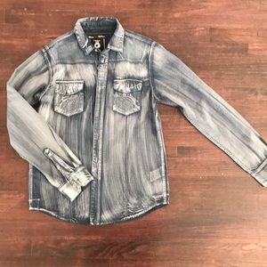 Fried Denim slim fit button up denim shirt